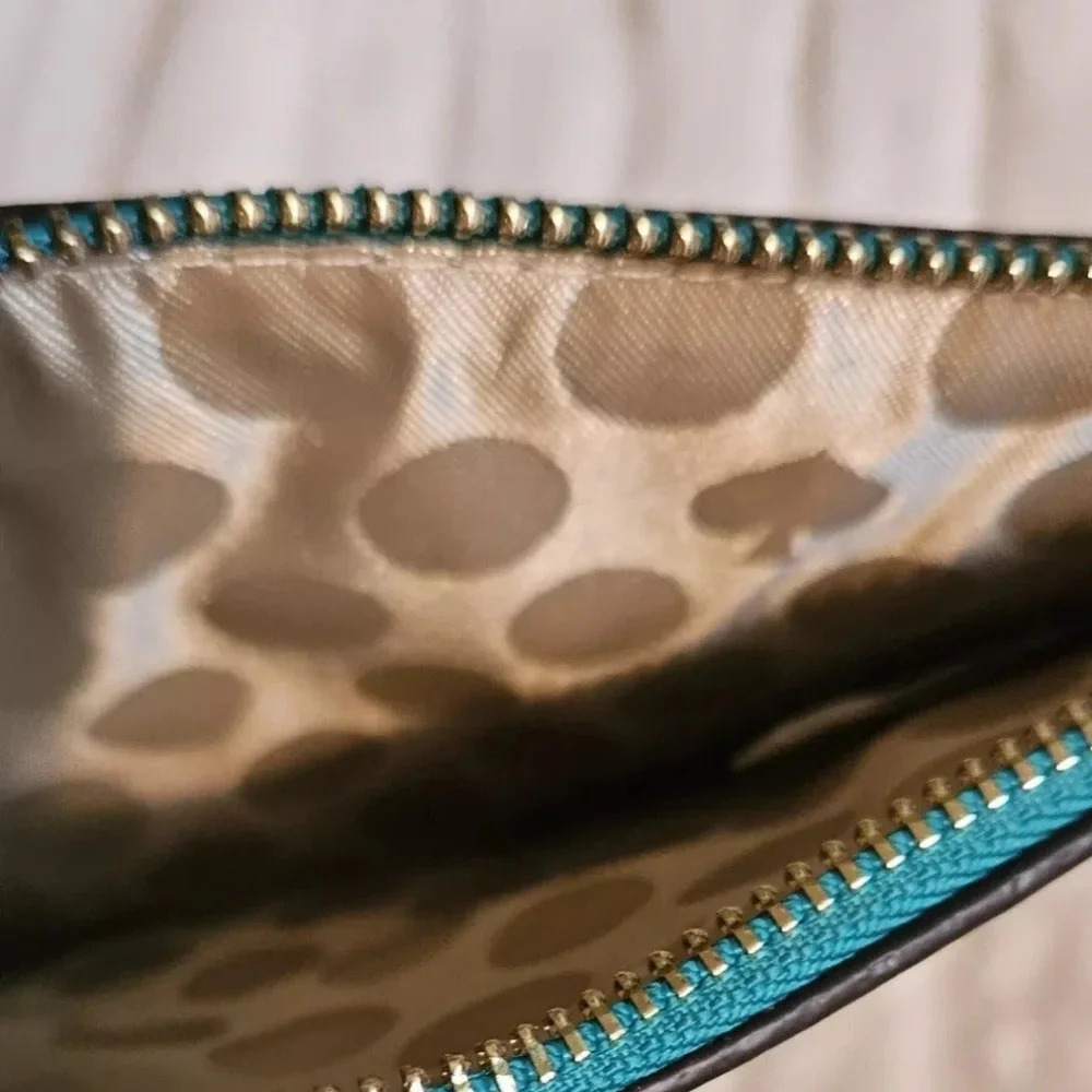 New W Tags KATE SPADE NEW YORK Wallet Wristlet Clutch Teal Leather 98689249028 - Picture 7 of 8